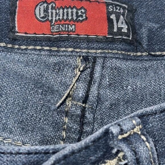 Chams Kids Denim Jeans Size 14 With Braided Detail - Picture 2 of 10